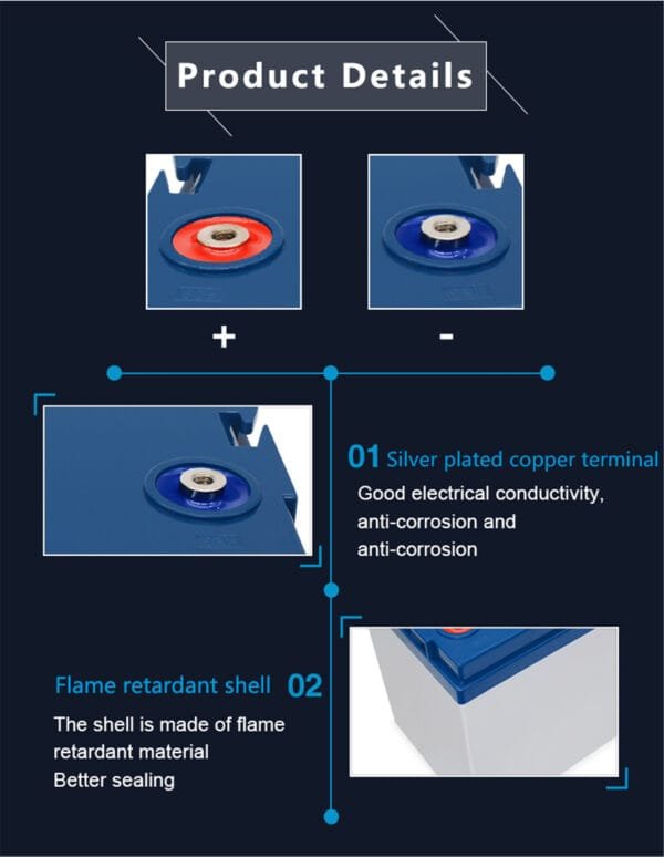 ROOFER 12,8V LiFePO4 battery 100Ah BMS + LCD - Image 14