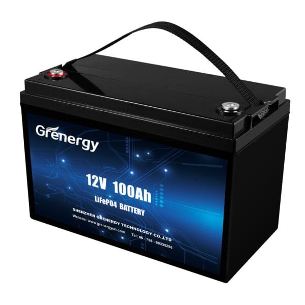 GRENERGY 12,8V LiFePO4 battery 100Ah BMS + Bluetooth